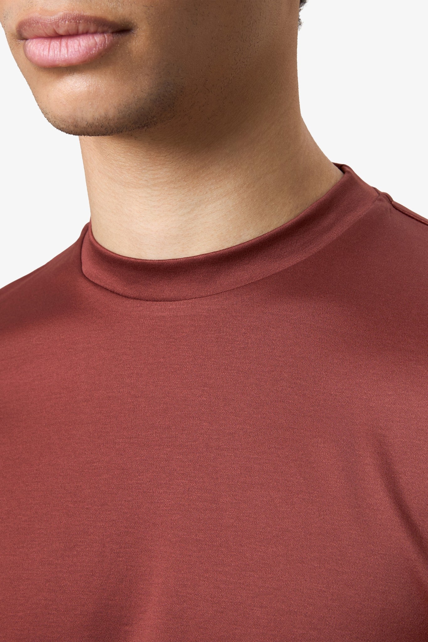 Double Mercerized Supima Tee - Maroon
