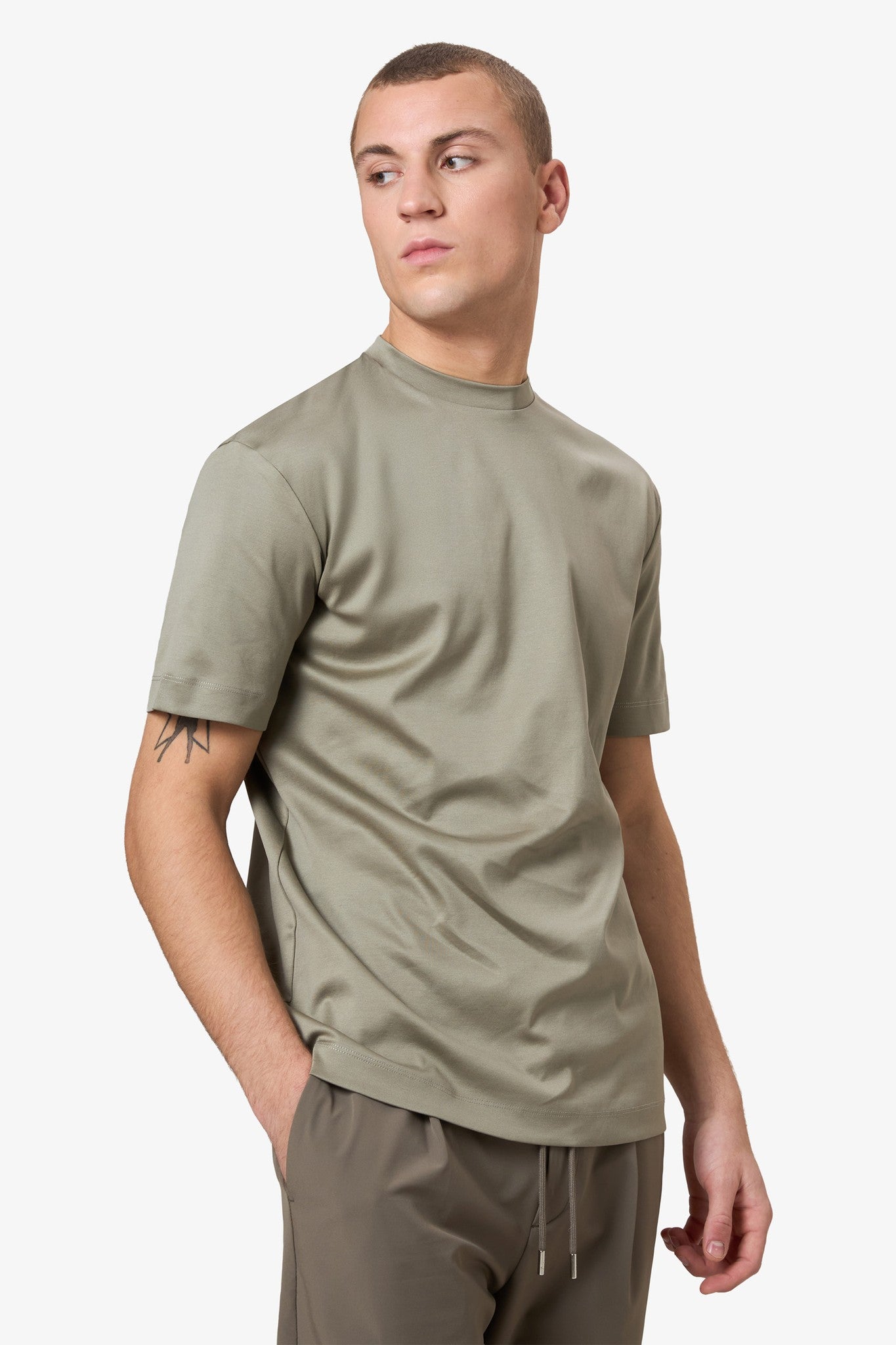 Double Mercerized Supima Tee - Grass Green