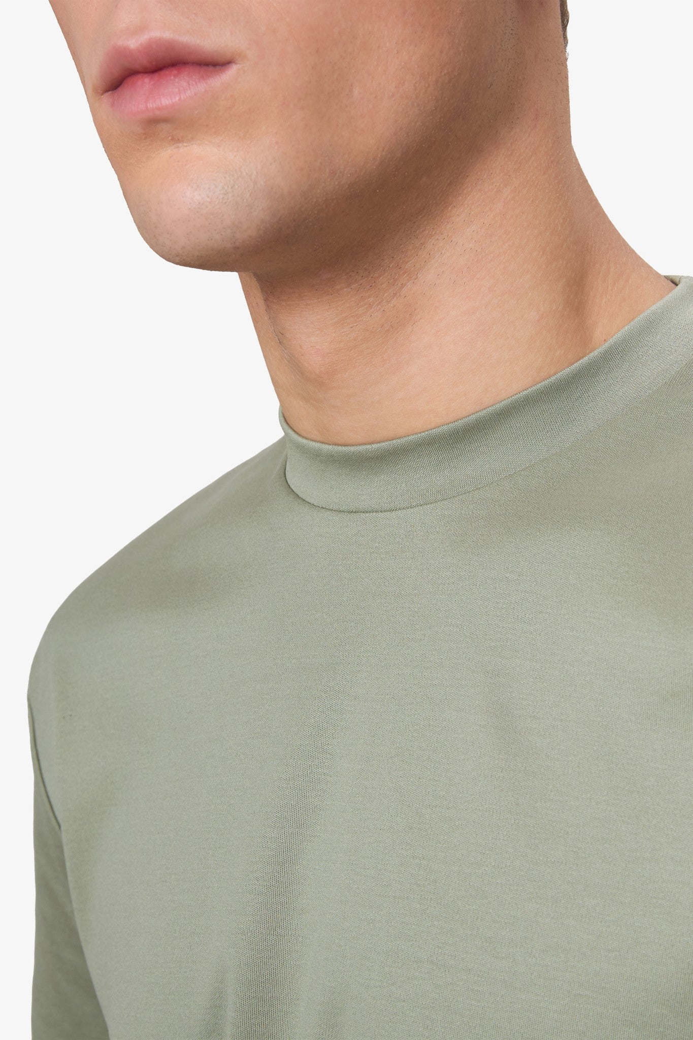 Double Mercerized Supima Tee - Grass Green