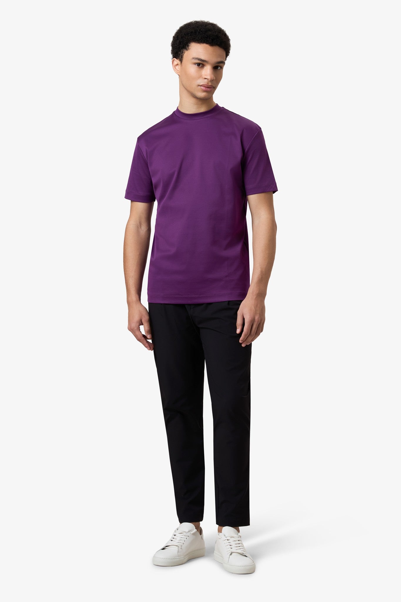 DOUBLE MERCERIZED T-SHIRT - Aubergine Tee