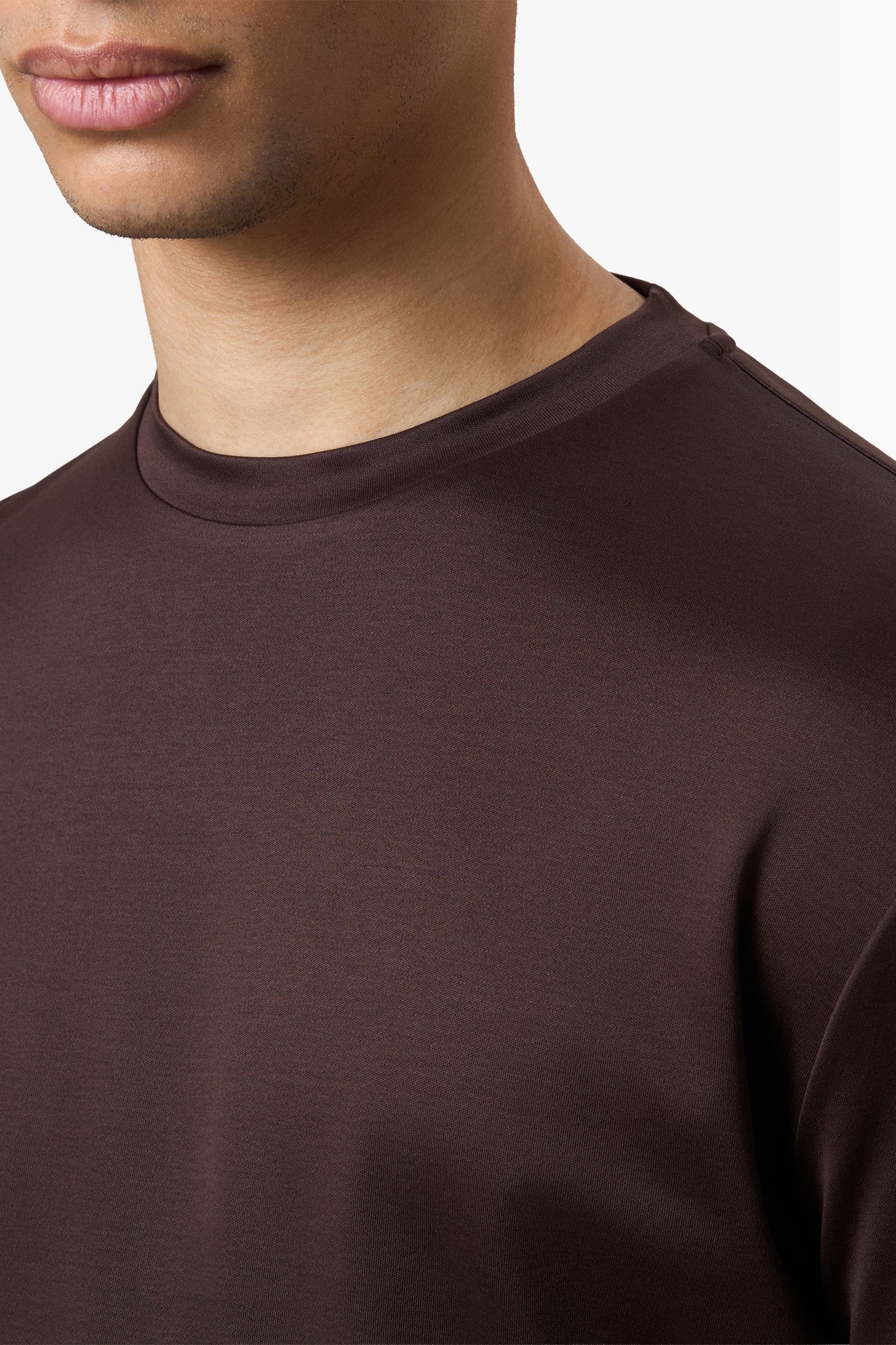 Mercerized longsleeve - Red Brown