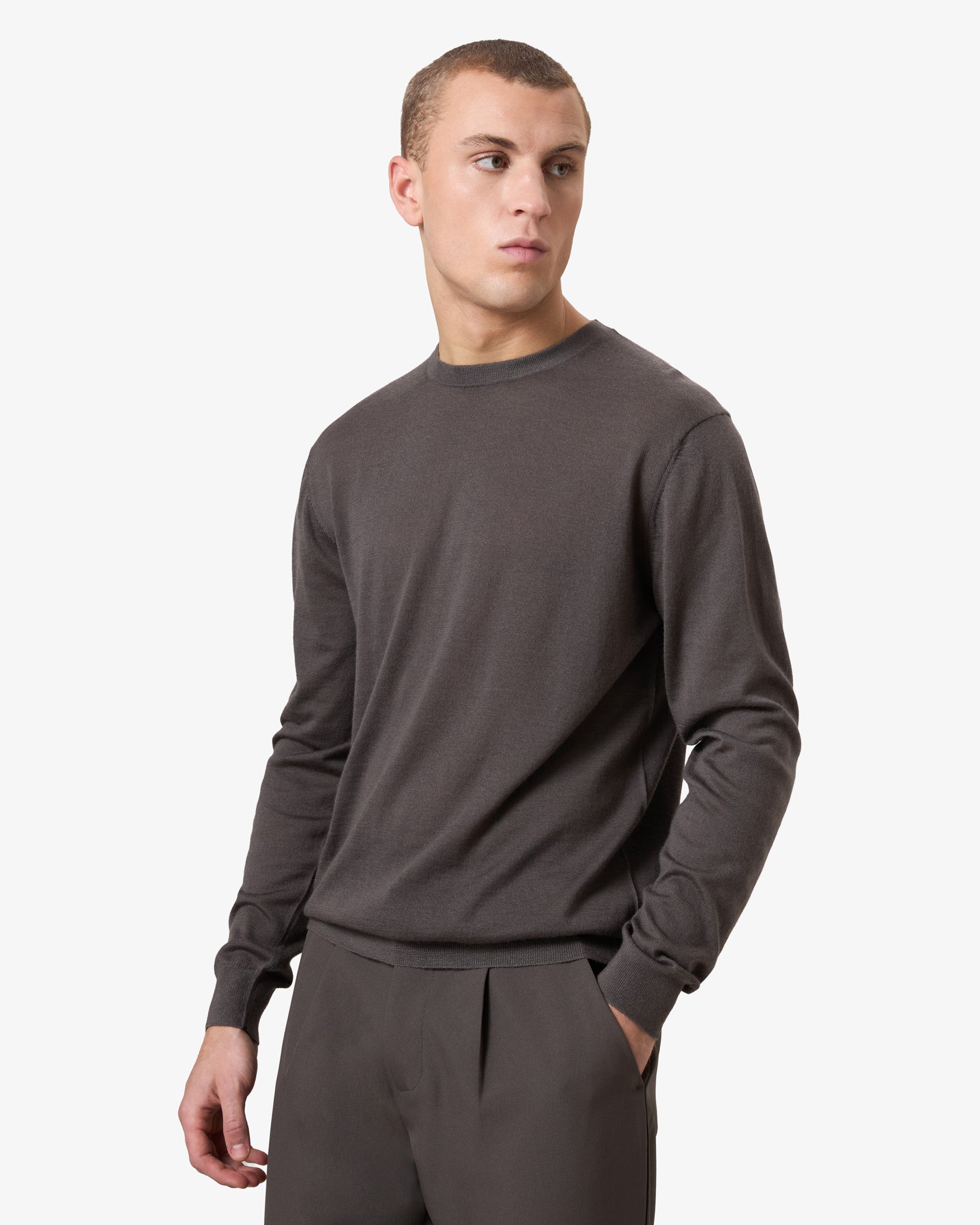 Cashmere longsleeve - mud