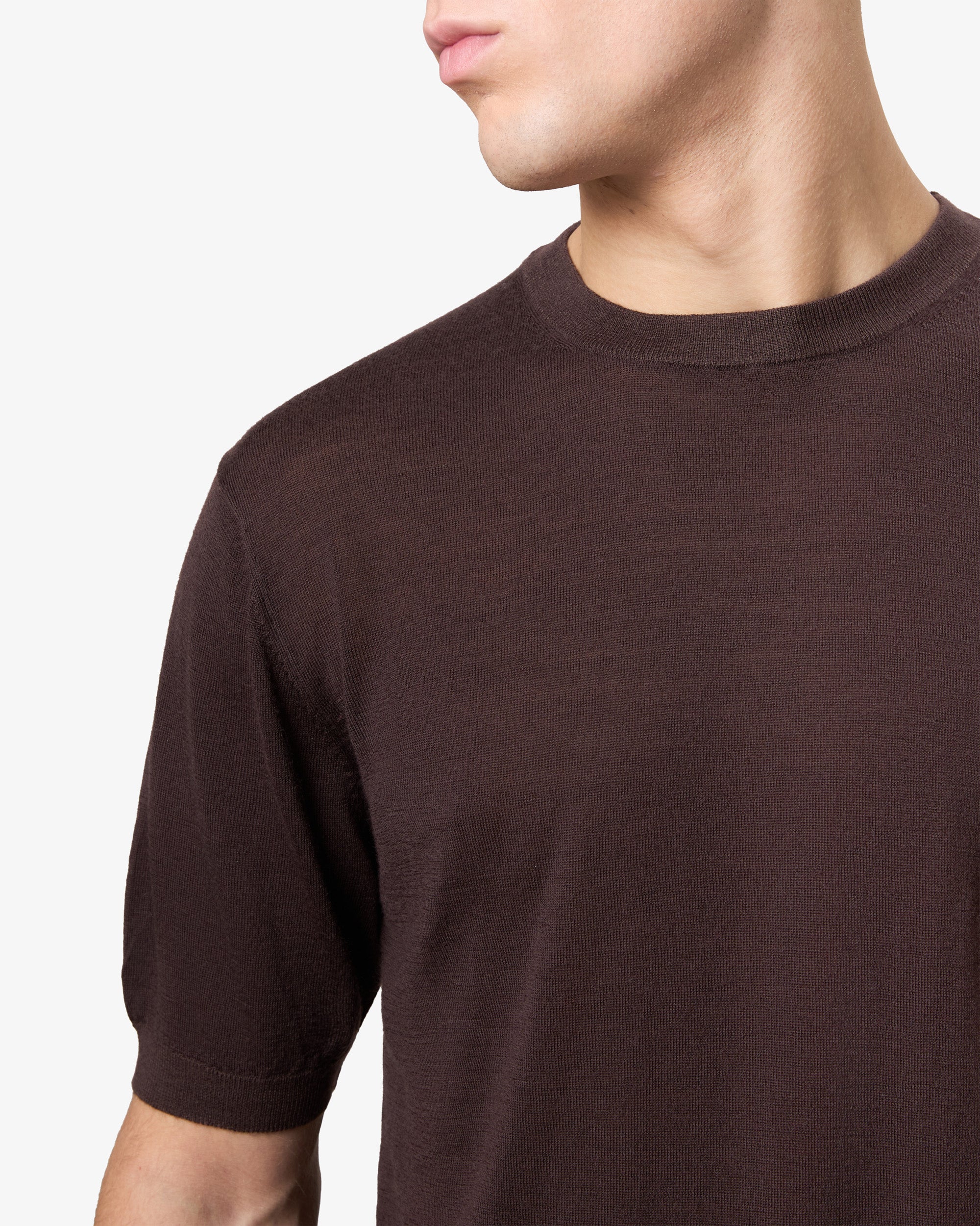 Cashmere shortsleeve - cappuccino