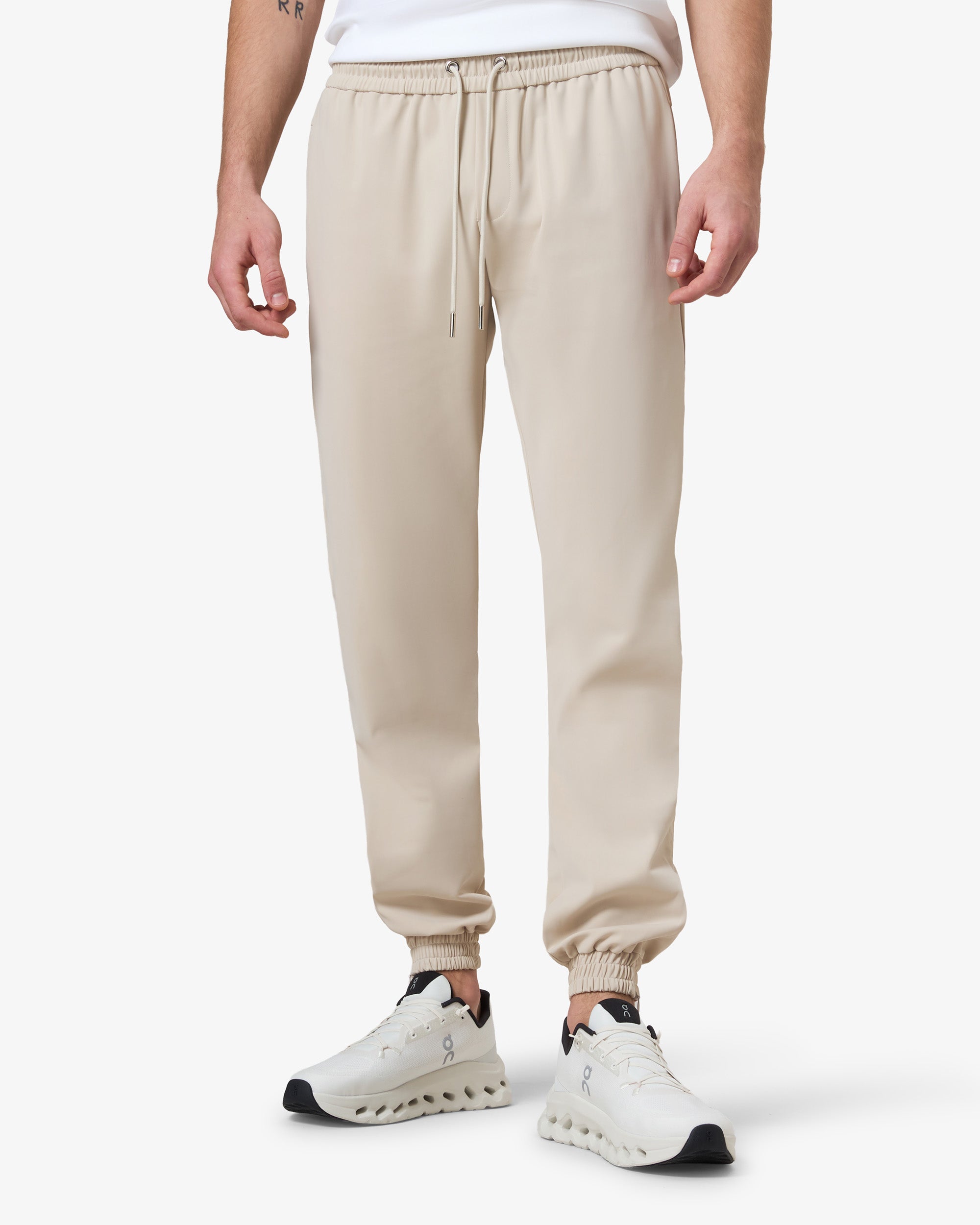 Hooded Tracksuit Pants Beige