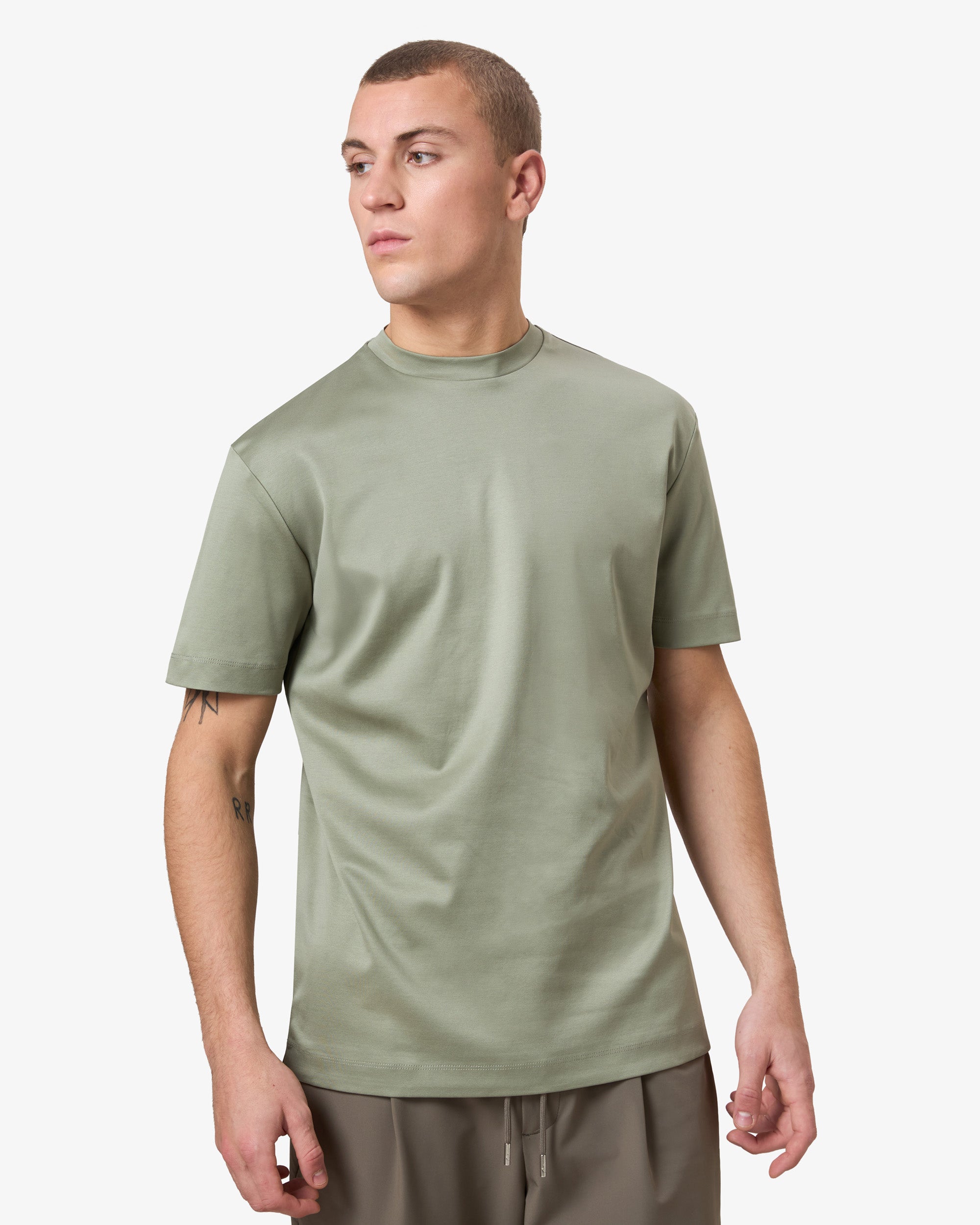 Double Mercerized Supima Tee - Grass Green