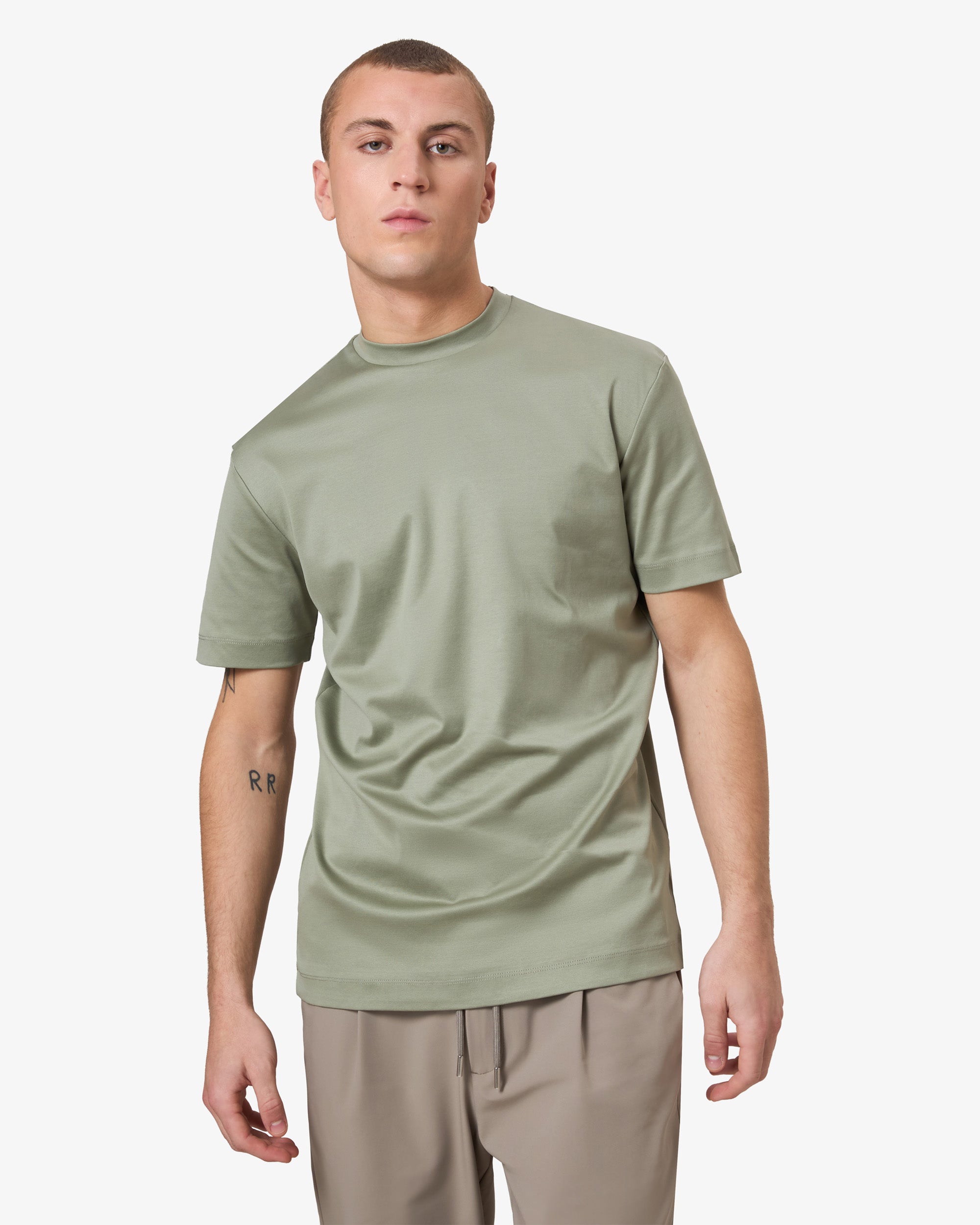 Double Mercerized Supima Tee - Grass Green