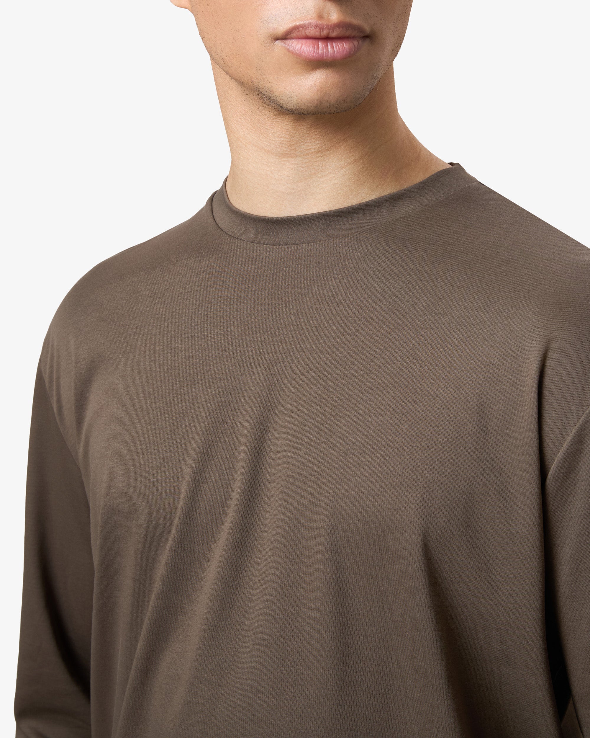 Mercerized Longsleeve - Coffee