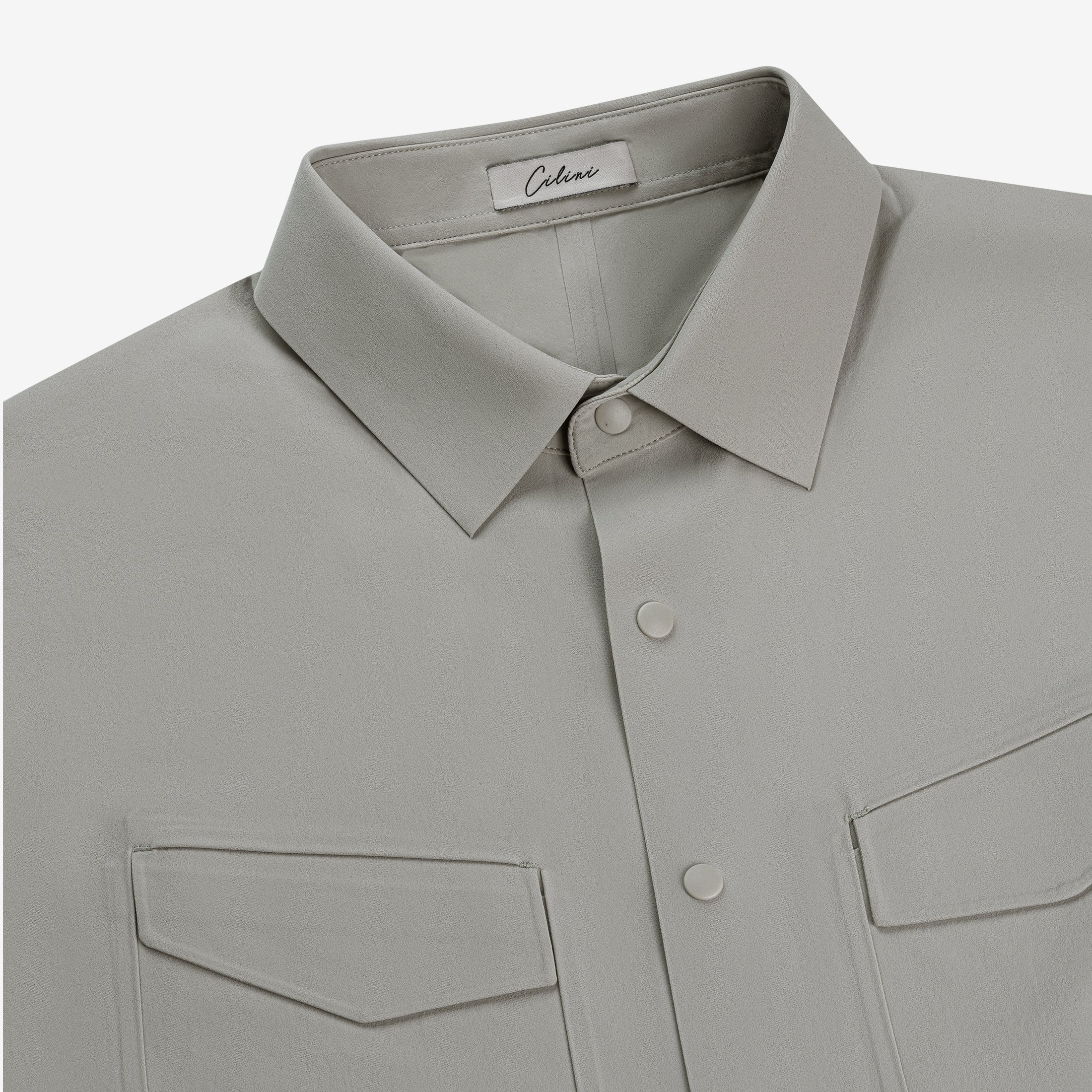 Pocket Overshirt - Light Grey