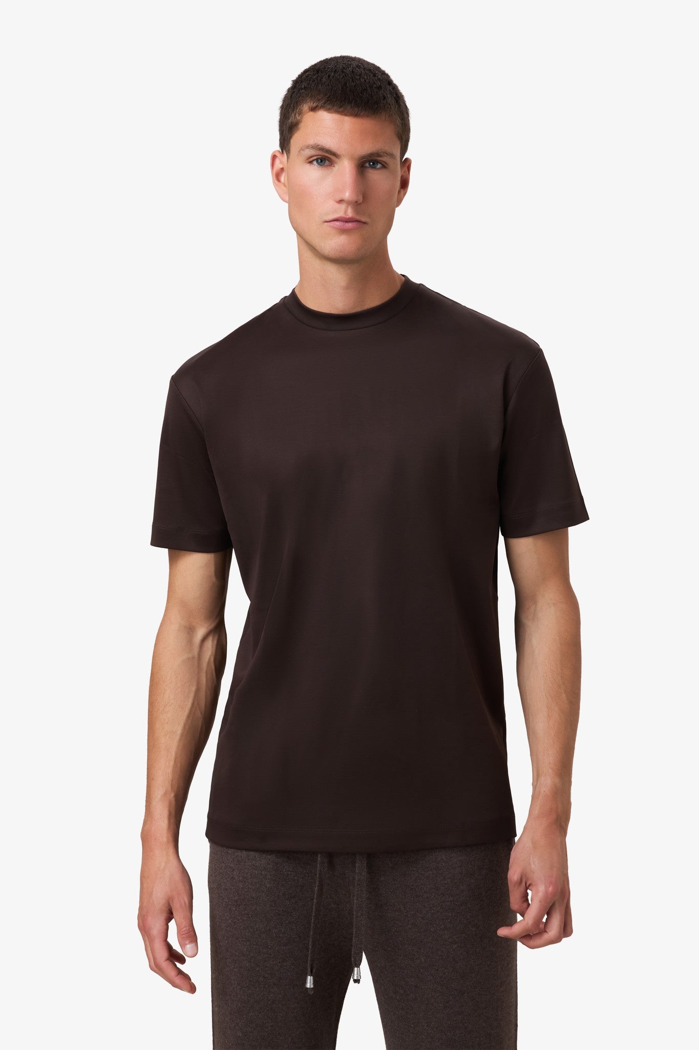 Double Mercerized Supima Tee - Deep Brown