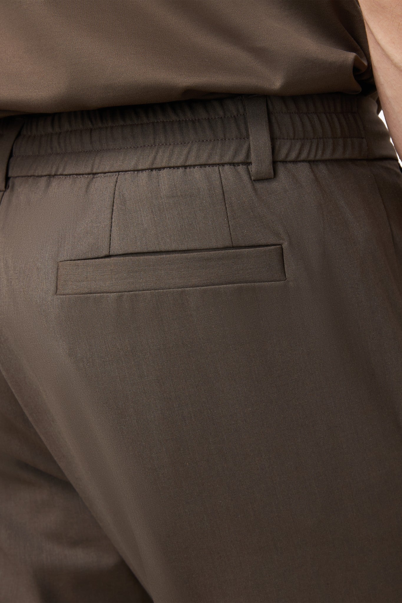 Wool Cords Pants Dark Taupe