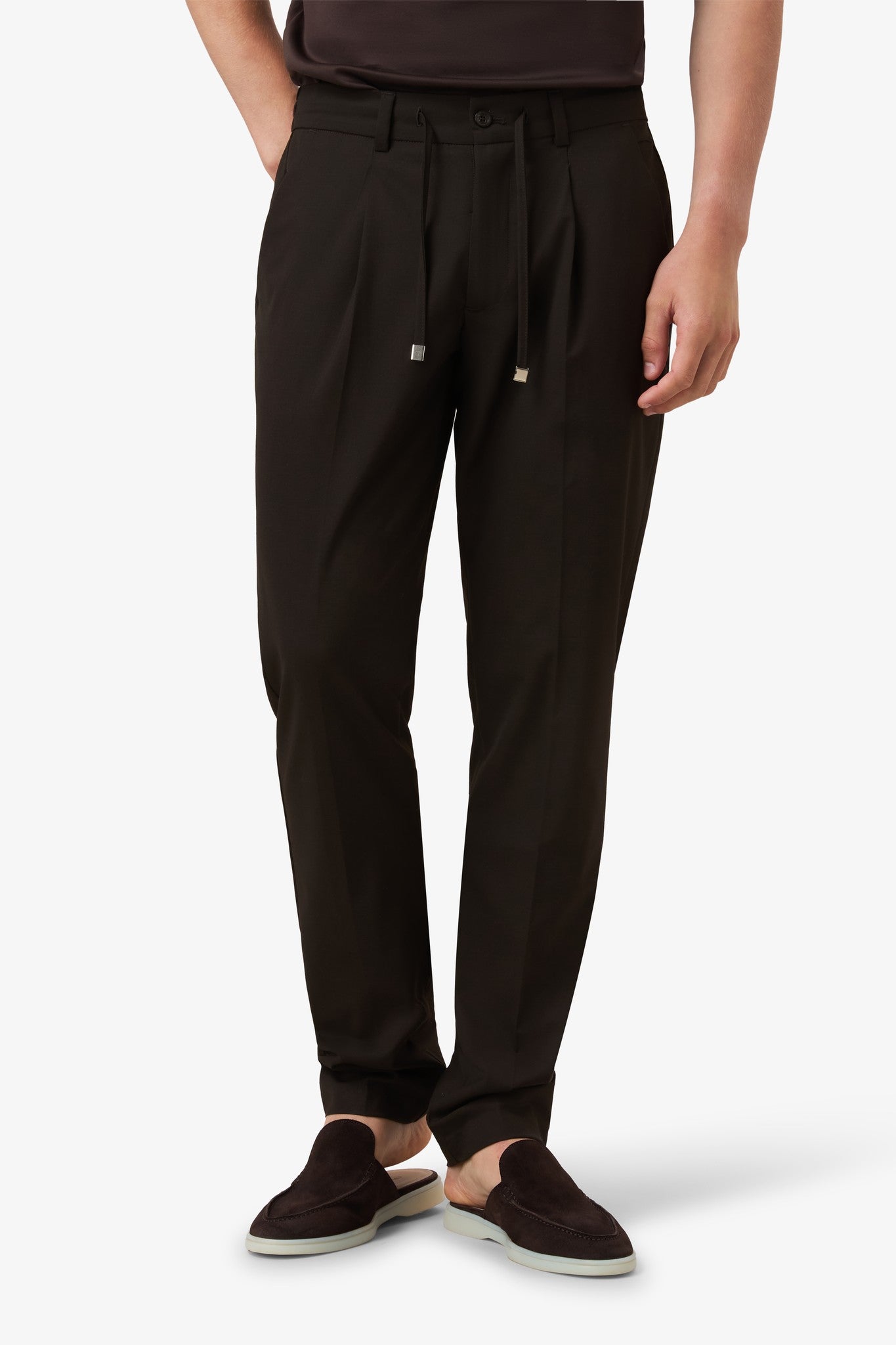 Wool Cords Pants Espresso