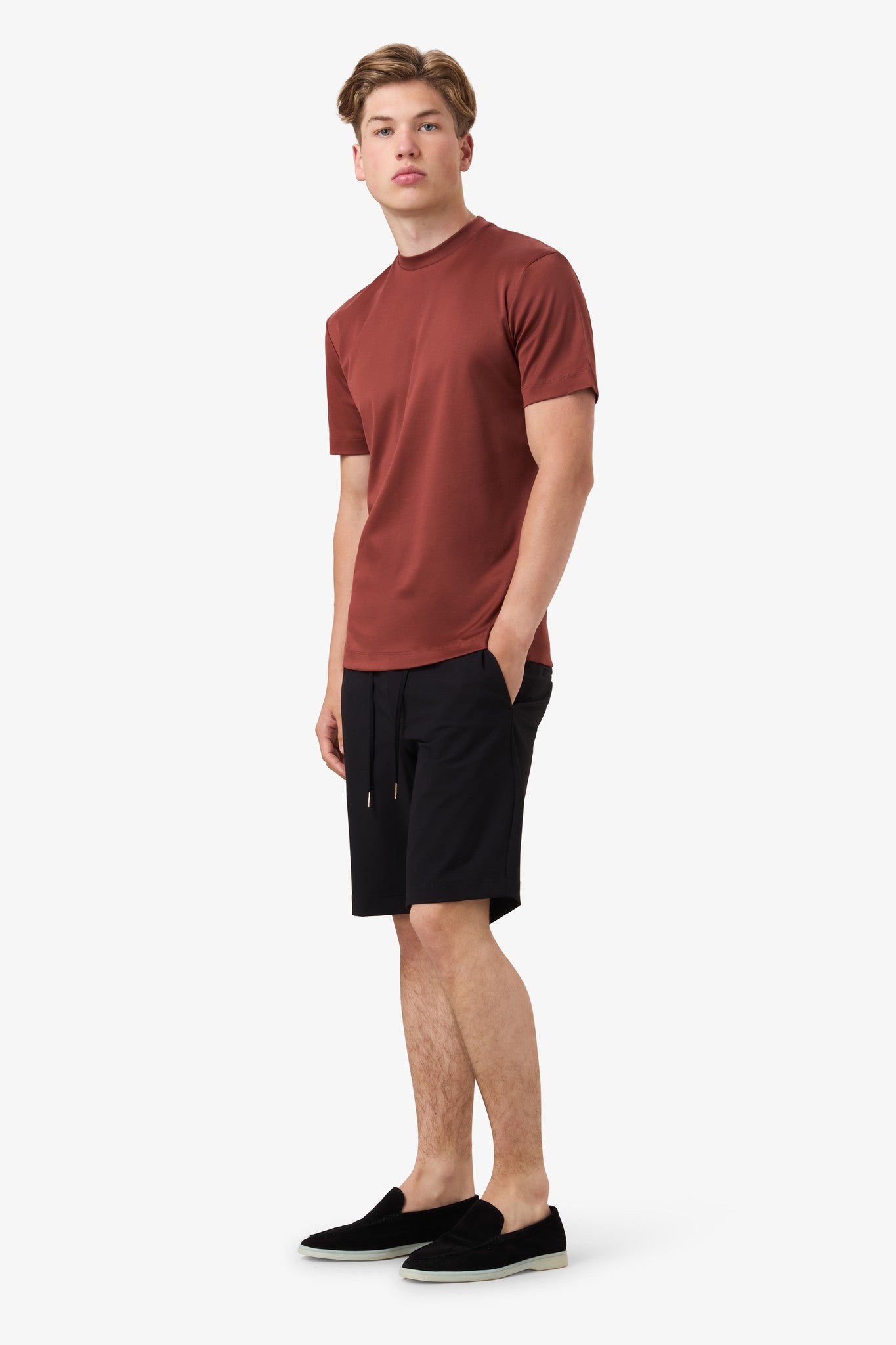 Double Mercerized Supima Tee - Maroon