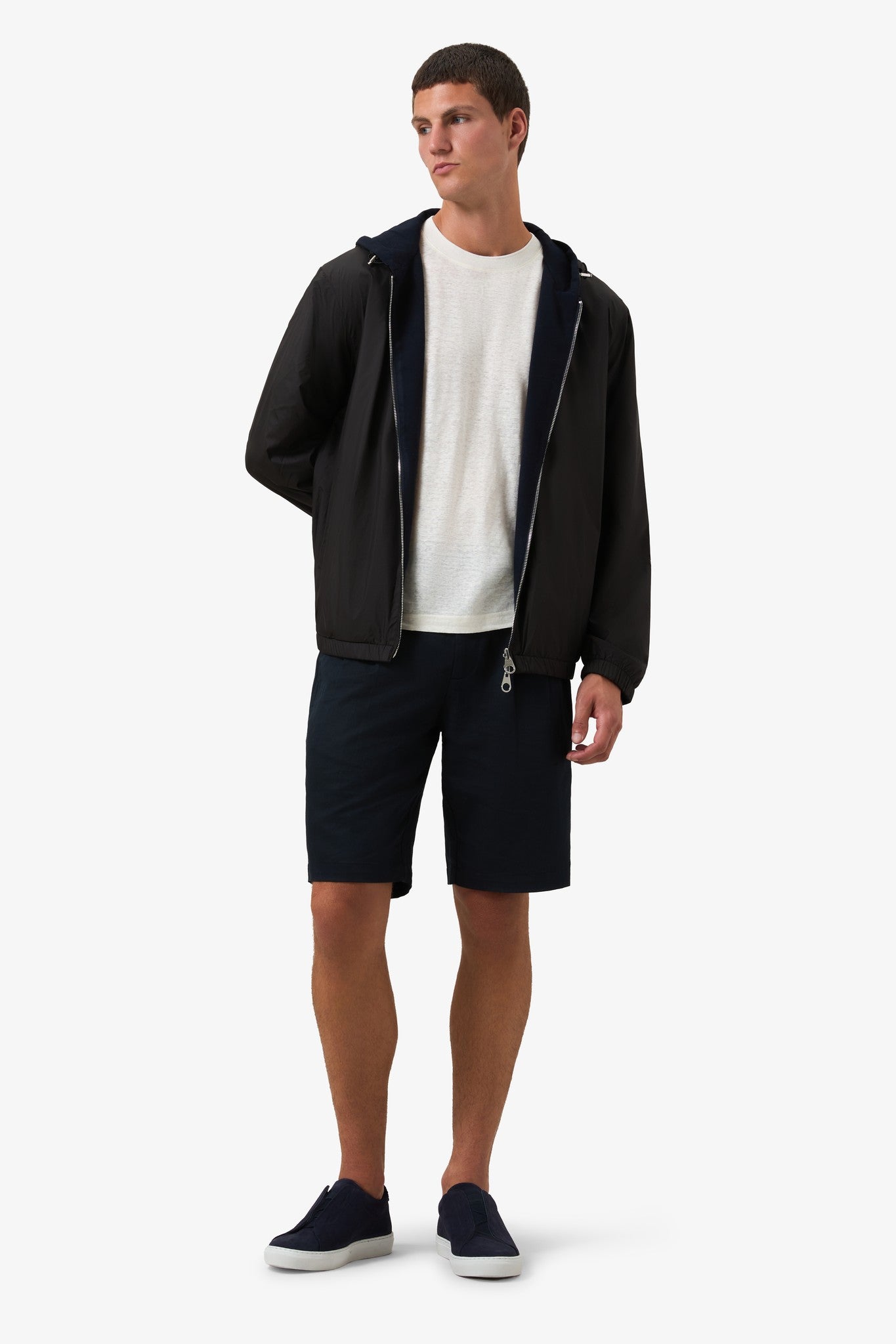 Reversible Hooded Jacket Black