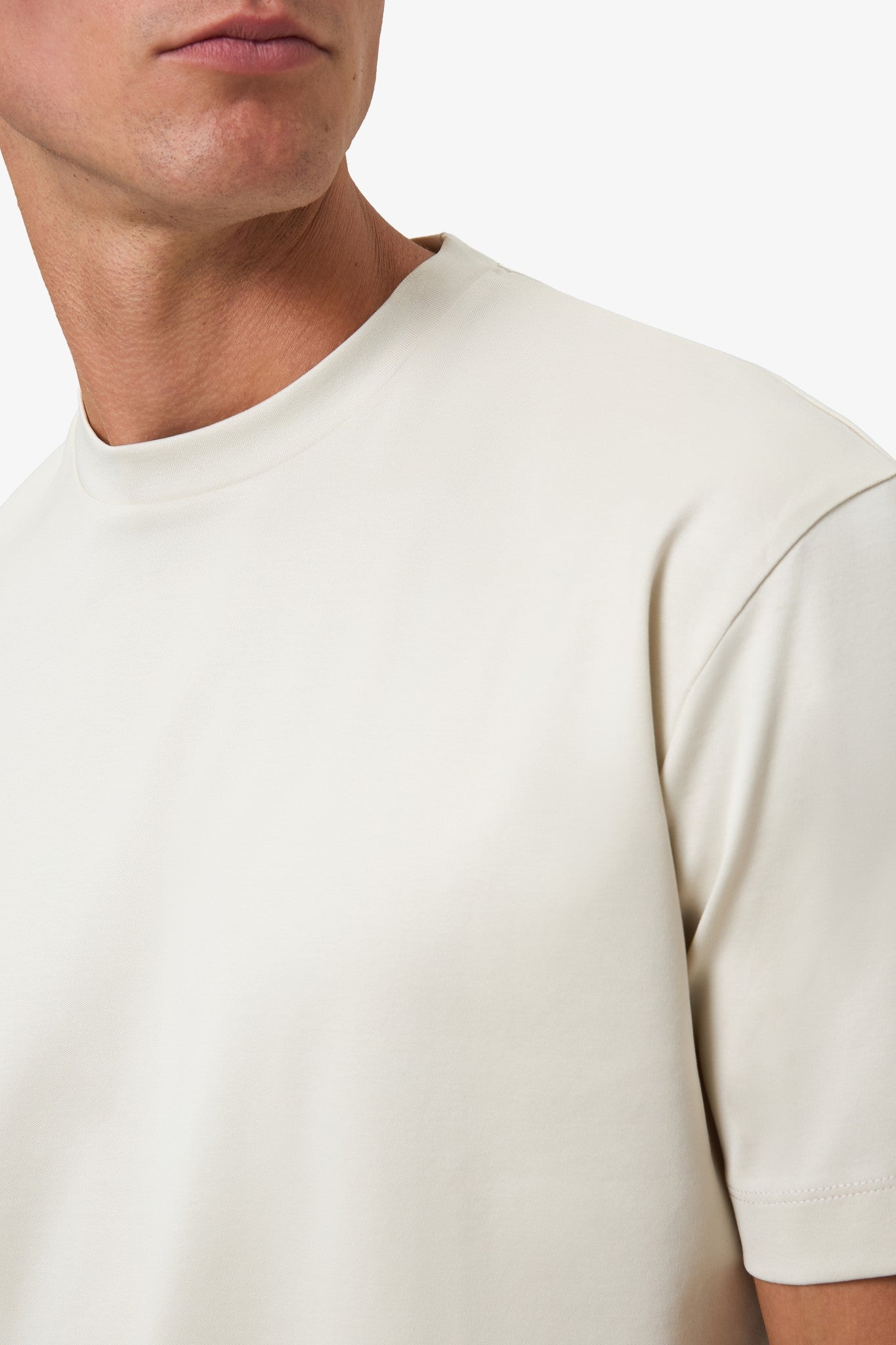 Double Mercerized T-shirt - Pearl White