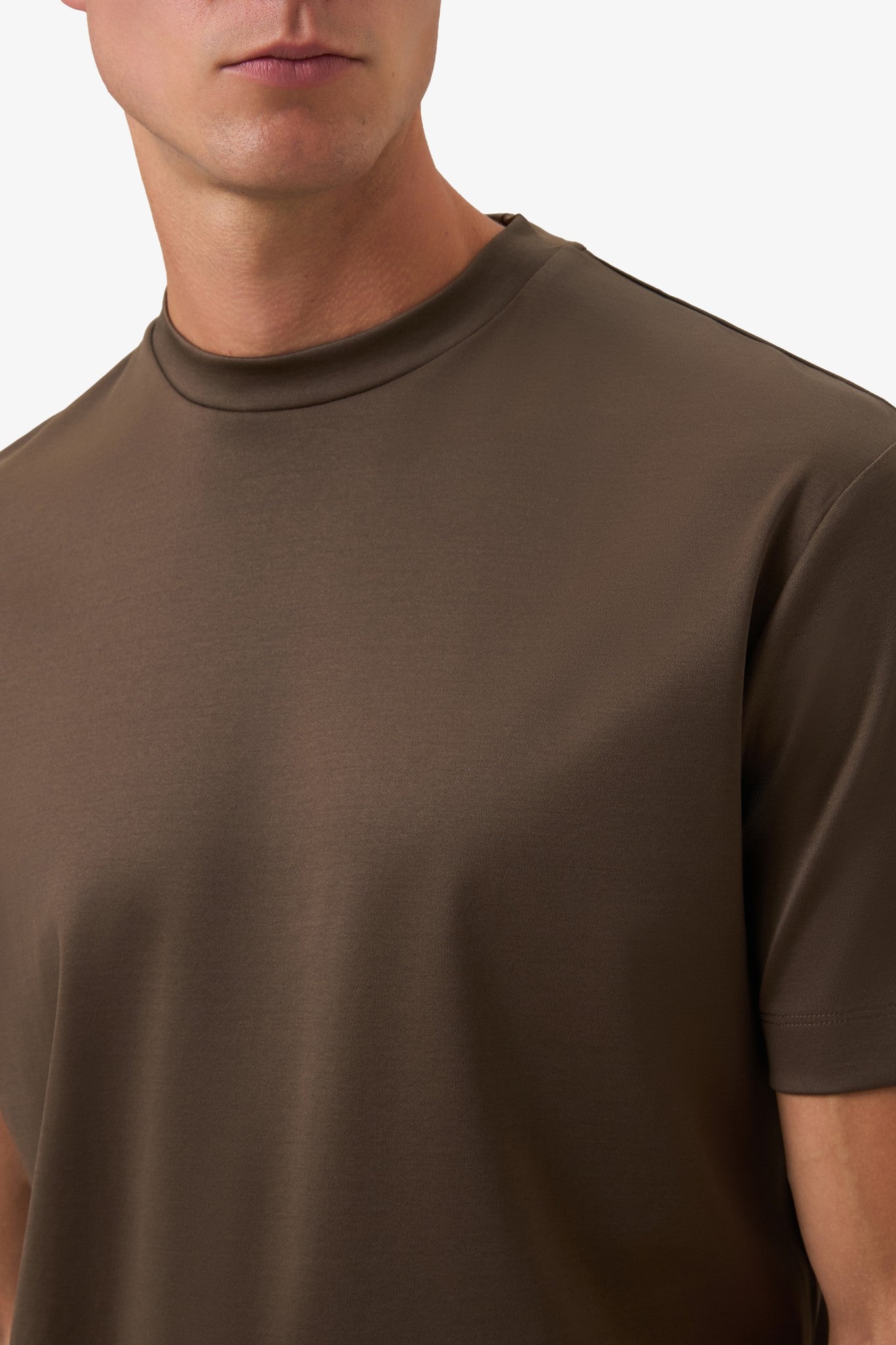 Double Mercerized T-shirt - Dark Brown