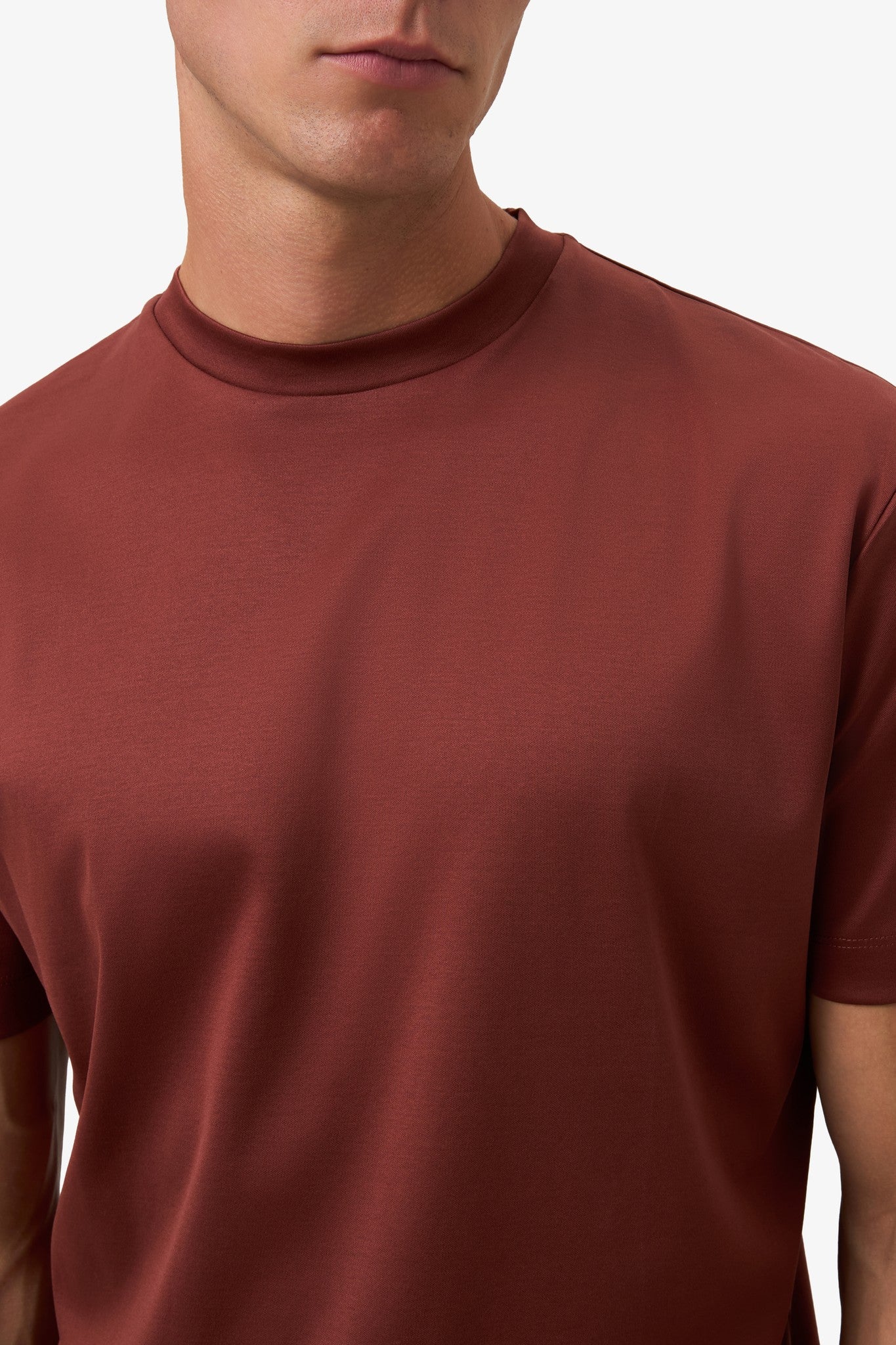 Double Mercerized Supima Tee - Maroon