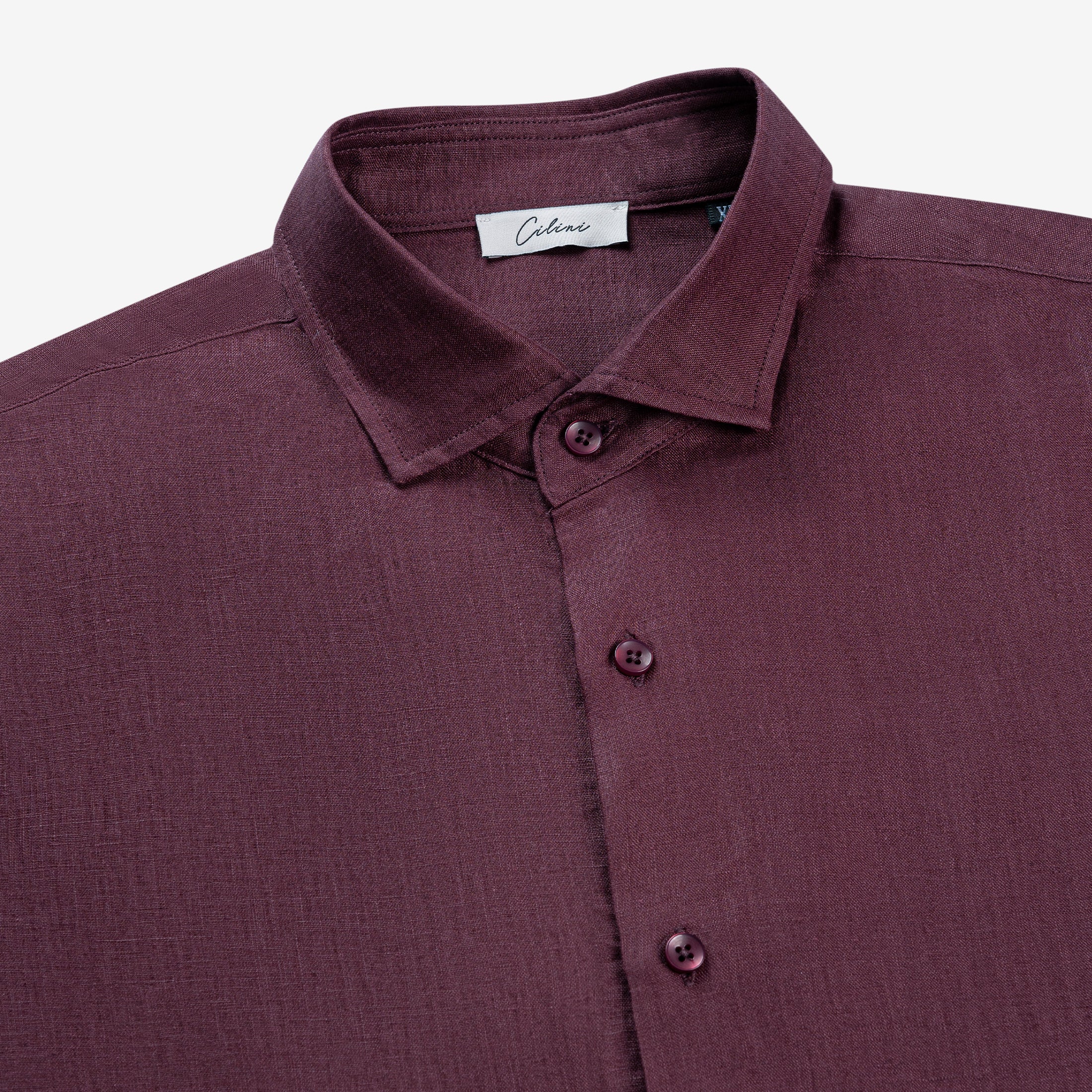 Linen Shirt - Bordeaux