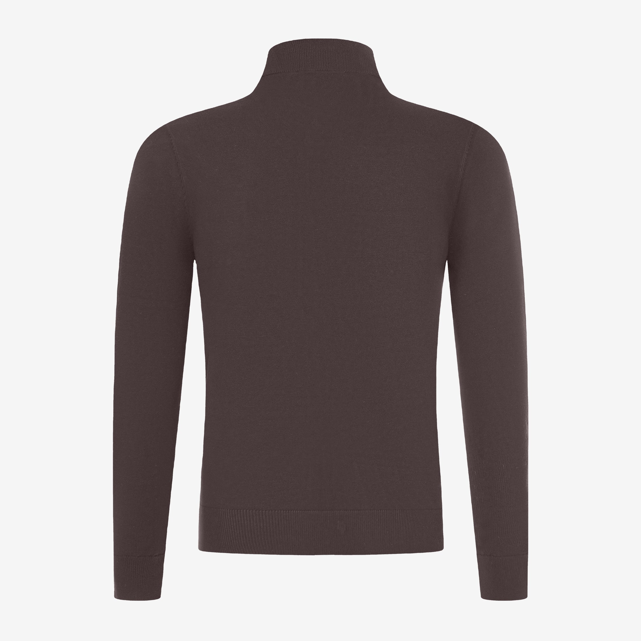 Wool Zip Vest - Coffee