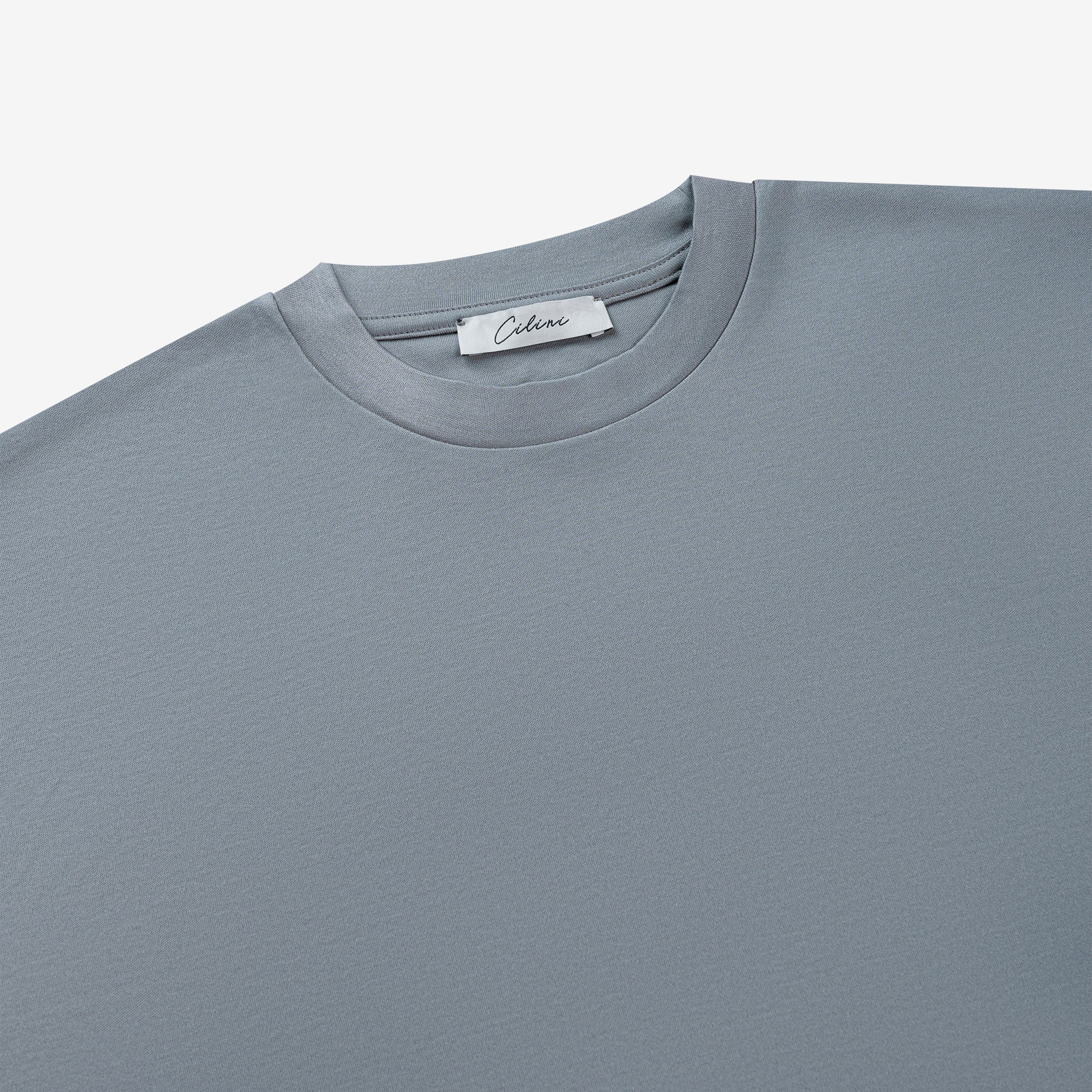 Double Mercerized Supima Tee - Cement Grey