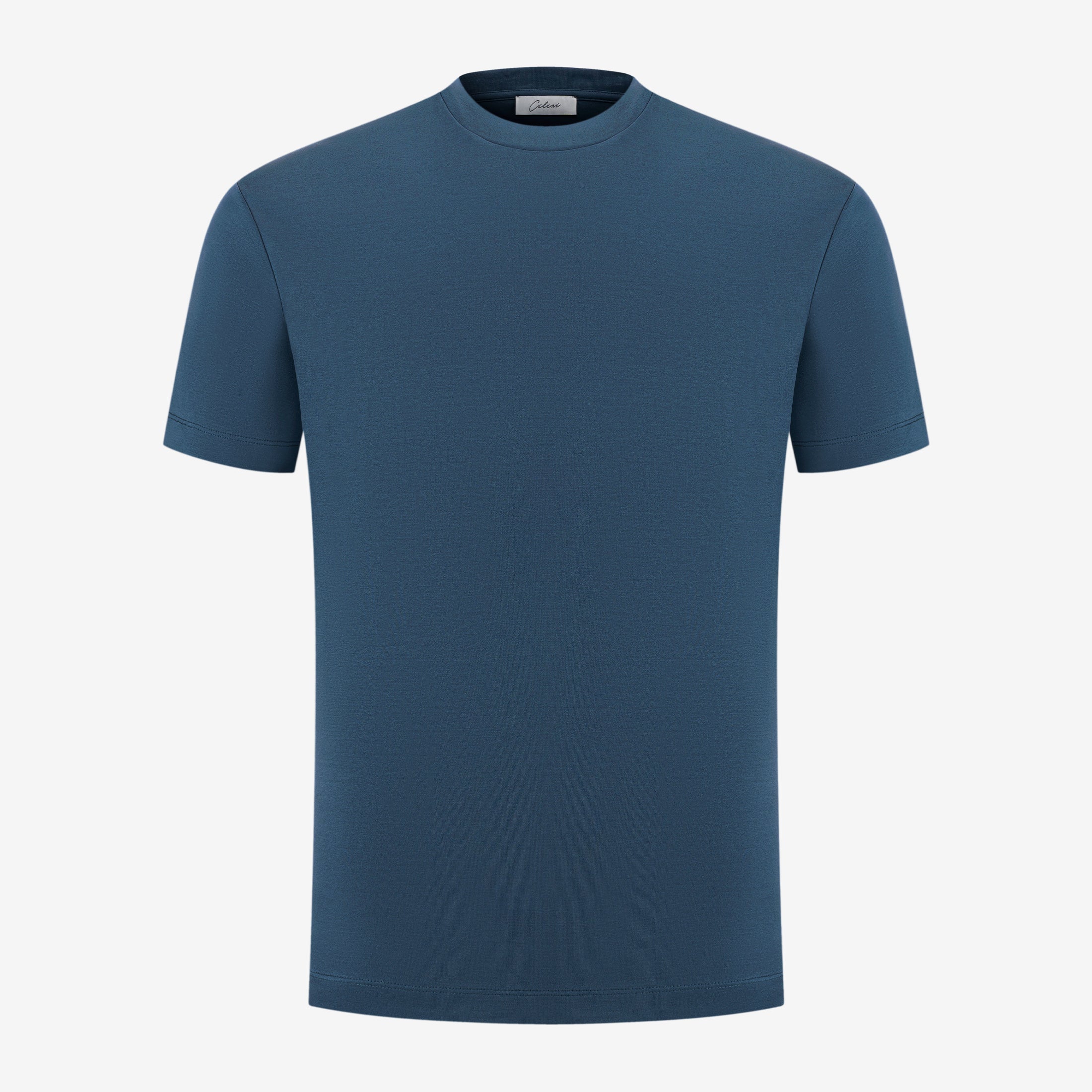 Double Mercerized Supima Tee - Denim Blue