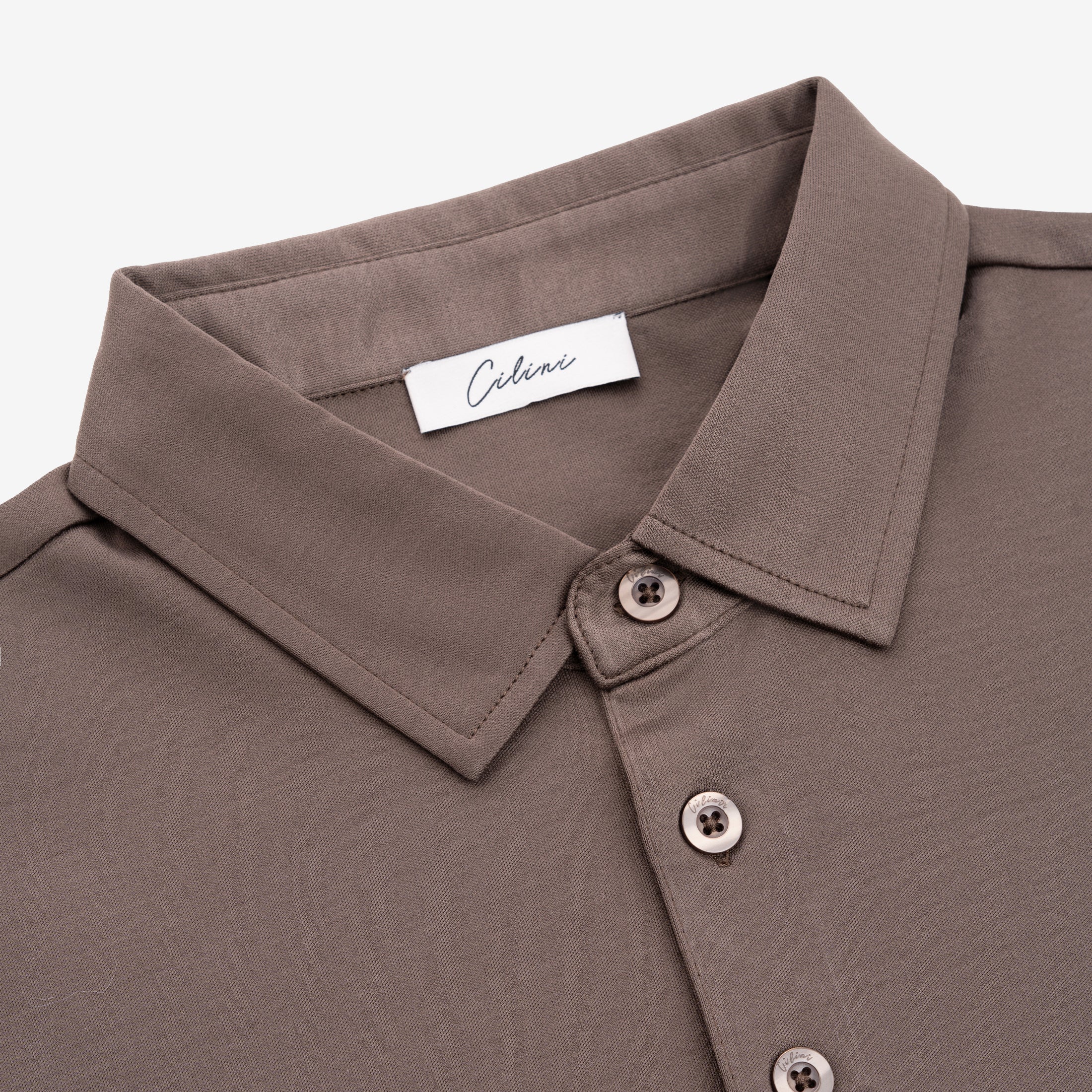 Mercerized Polo - Coffee
