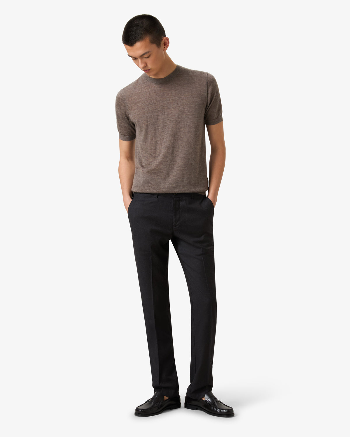 Cashmere shortsleeve - Soil