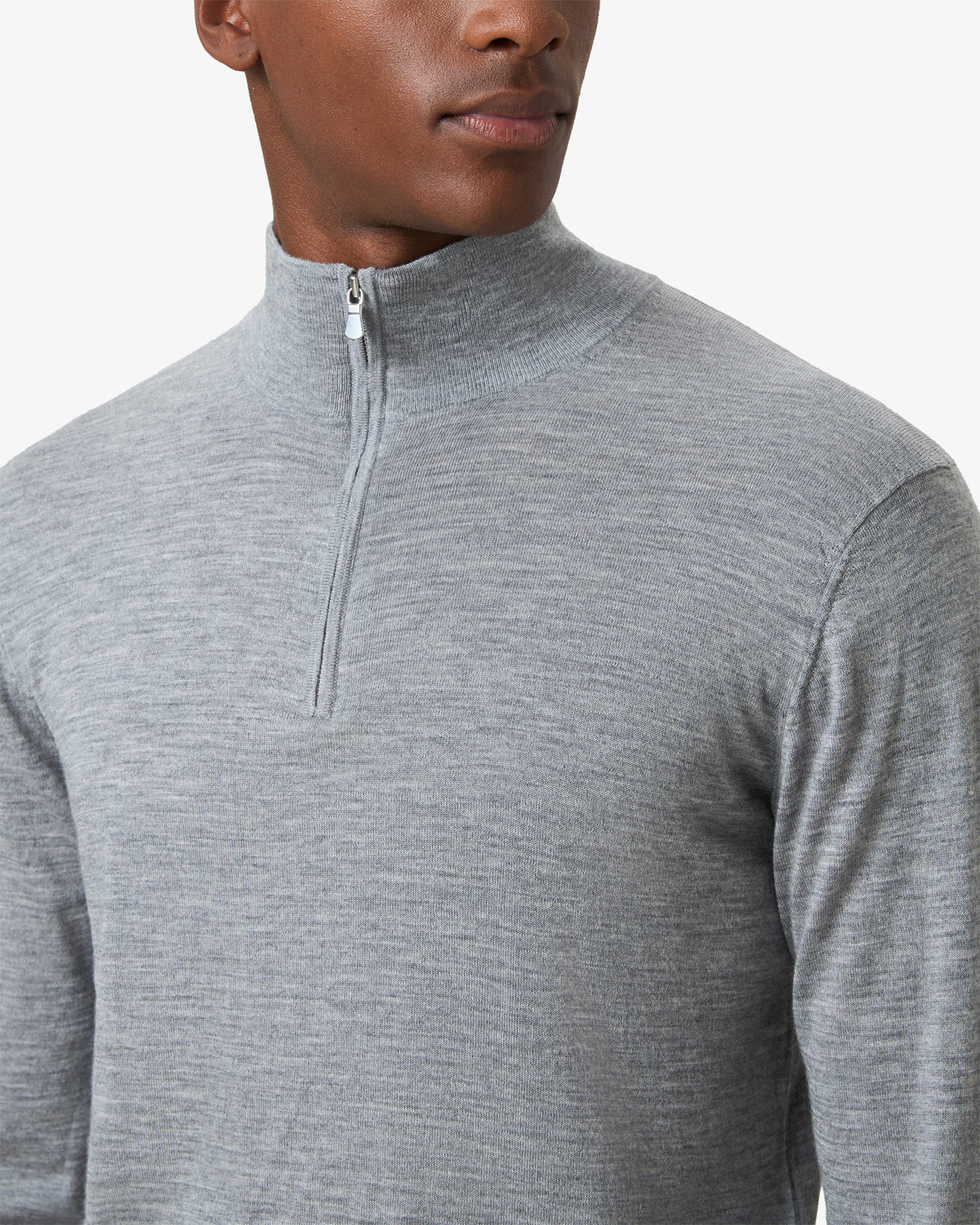 Cashmere Wool Half Zip Vest Quarter Zip - Serenity