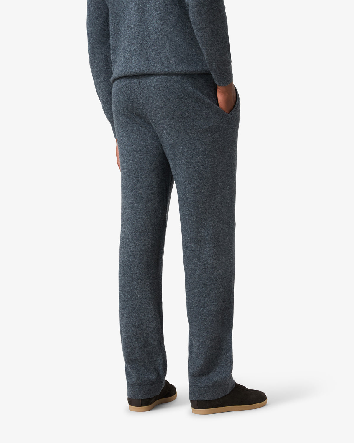 Wool Straight Pants - Ruthenium