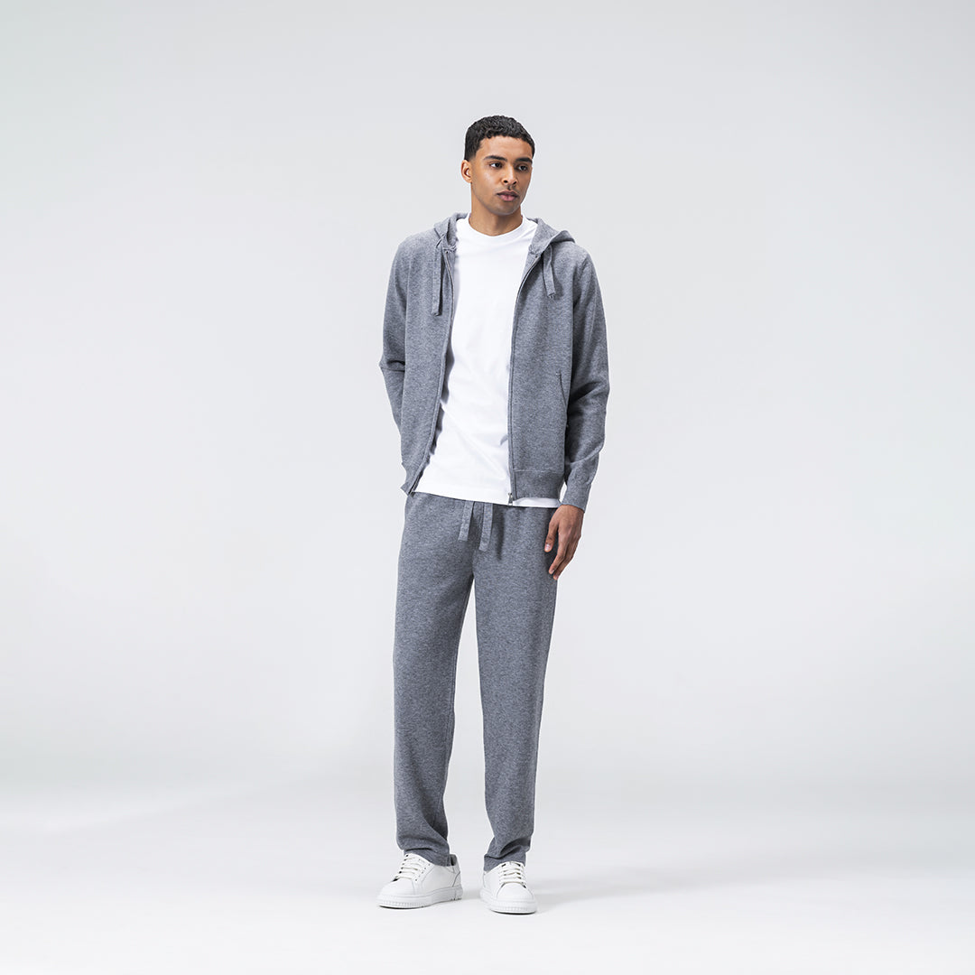 Cashmere / Wool Tracksuit - Light Grey