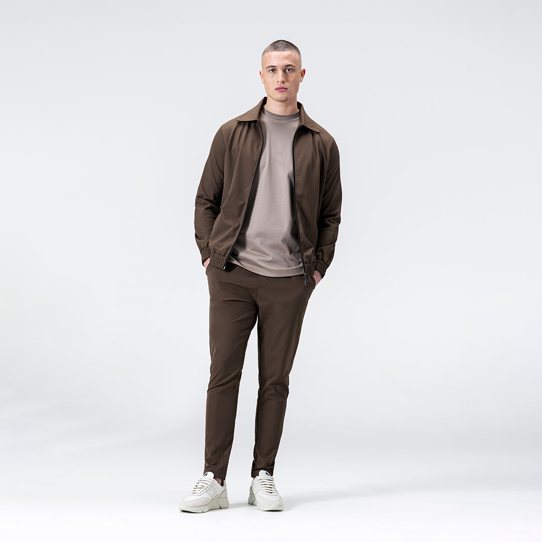 Collared Tracksuit - Brown