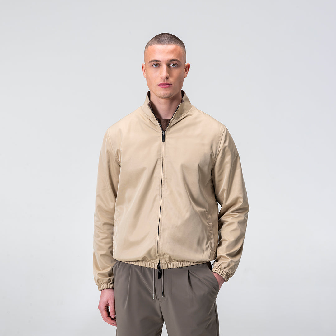 Reversible Jacket - Cream / Brown