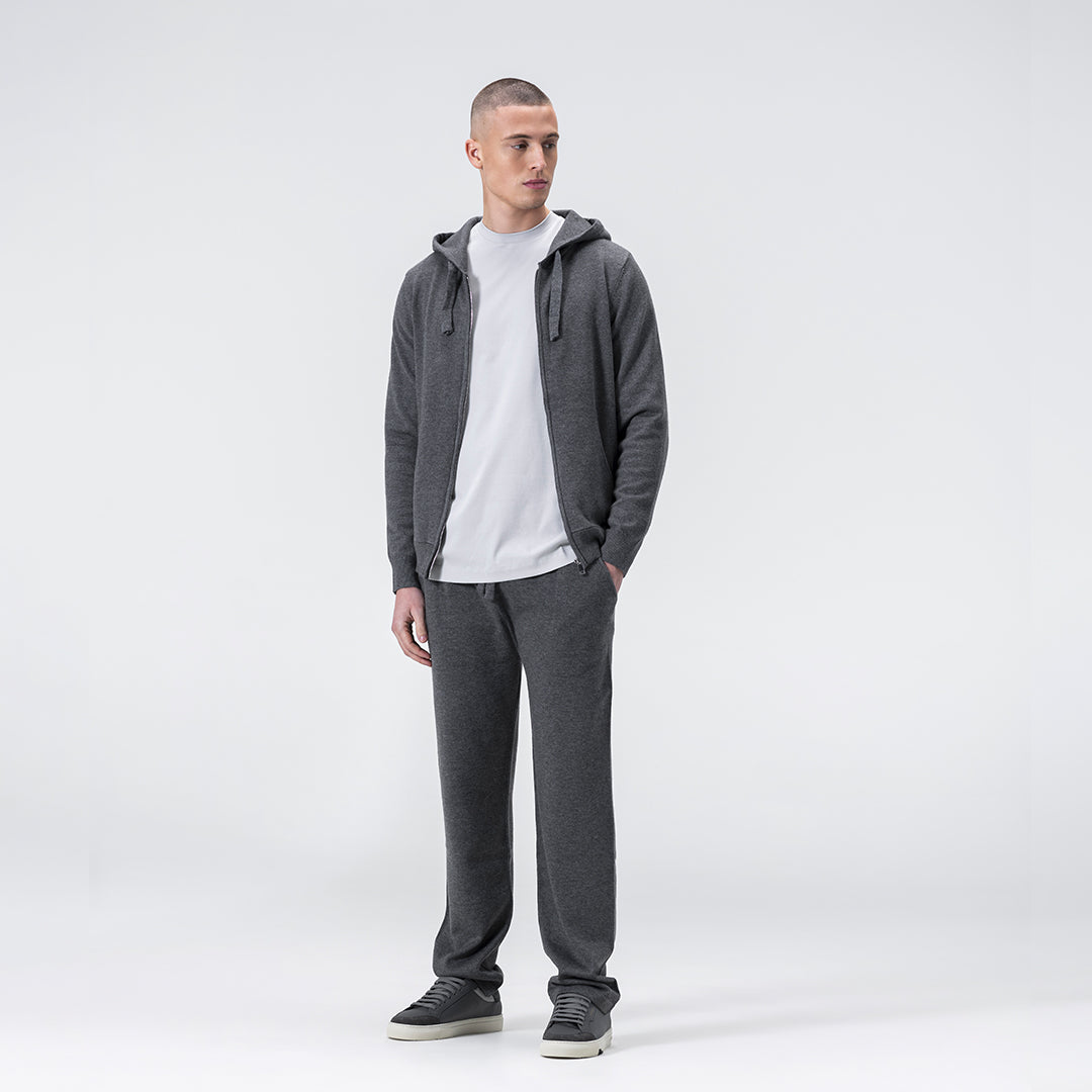 Cashmere / Wool Tracksuit - Dark Grey