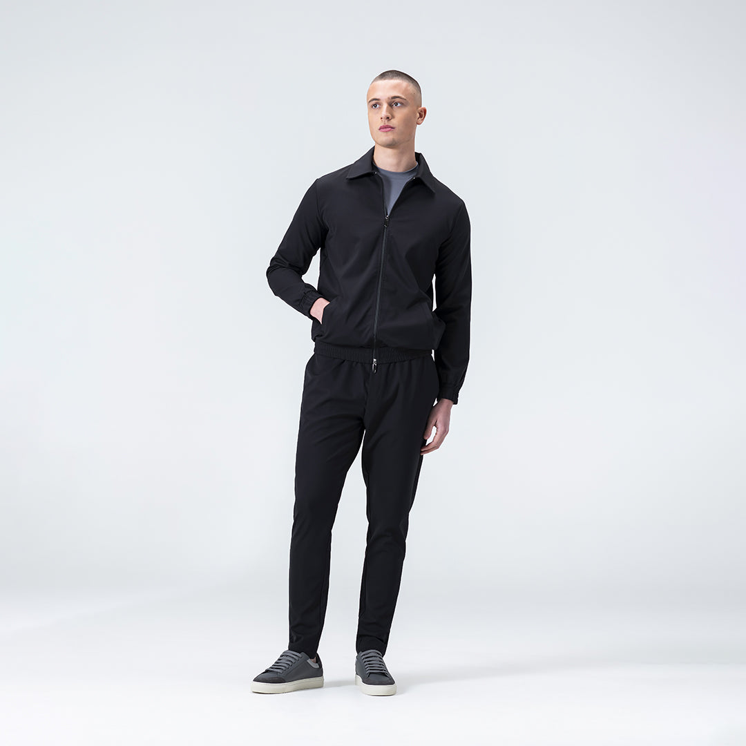 Collared Tracksuit - Black
