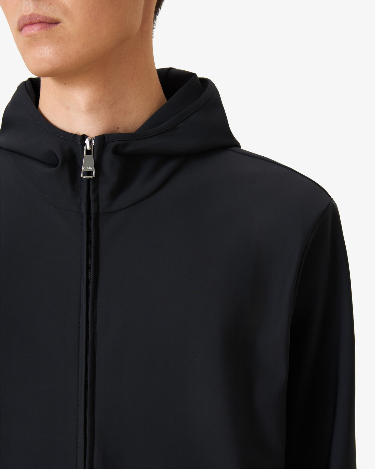 Hooded Tracksuit Vest Jet Black