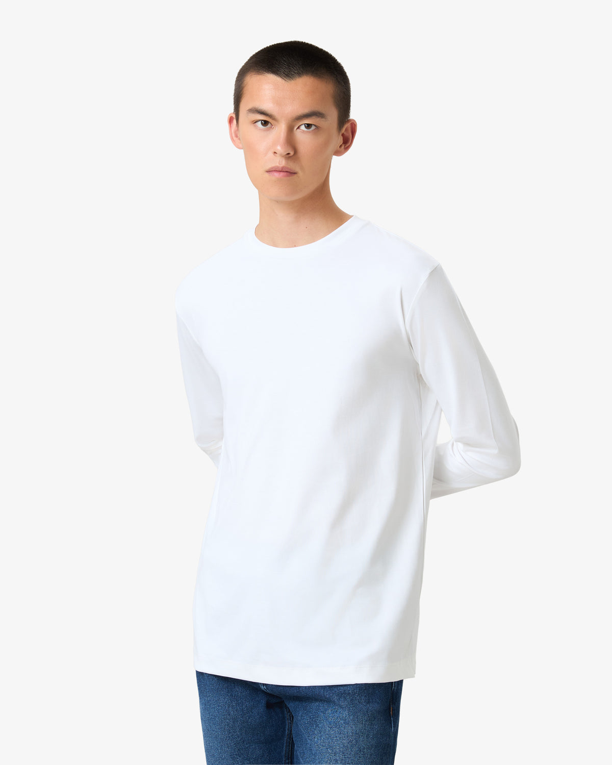 Mercerized Longsleeve - White