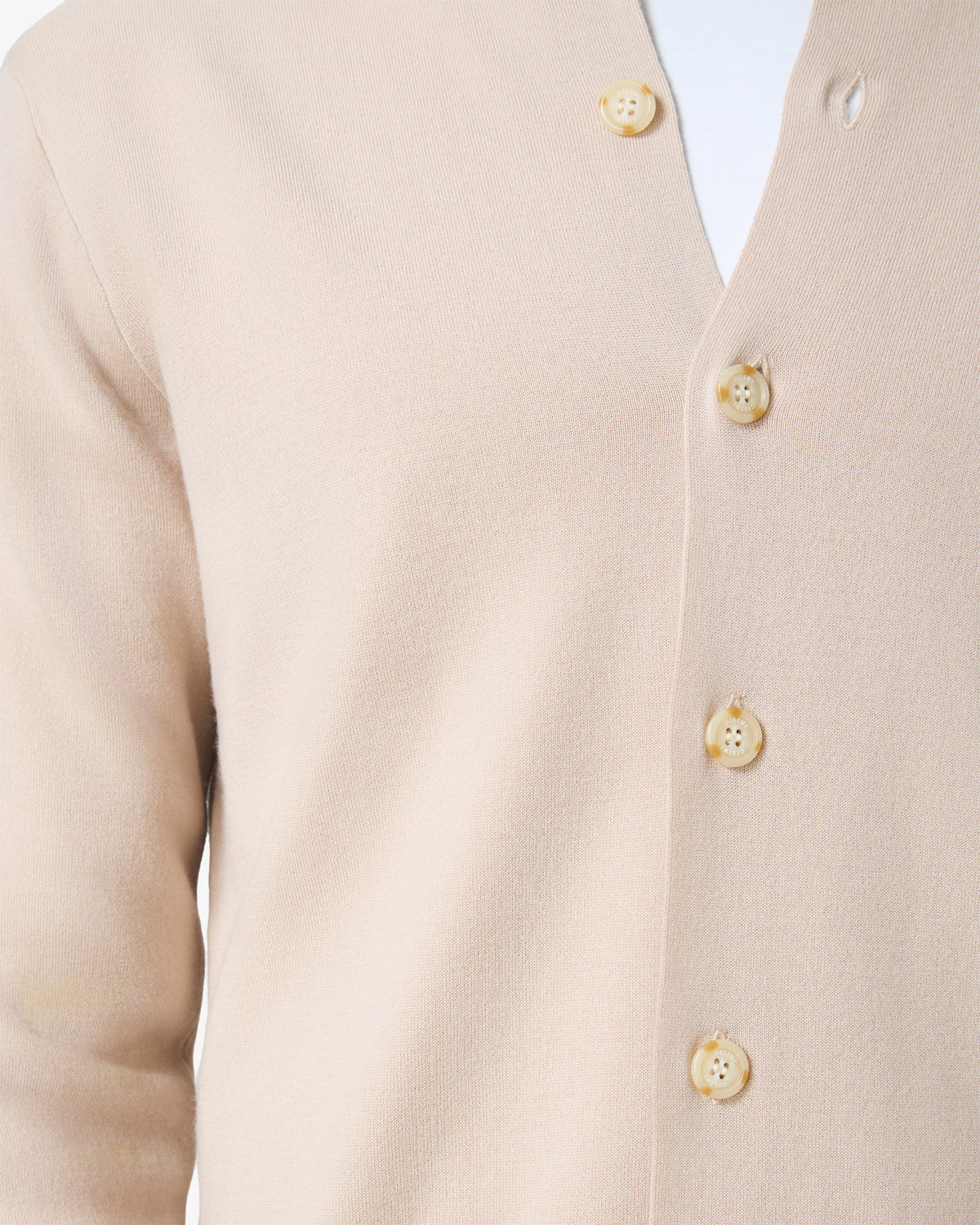 Merino Wool Button Blouse - Oatmeal