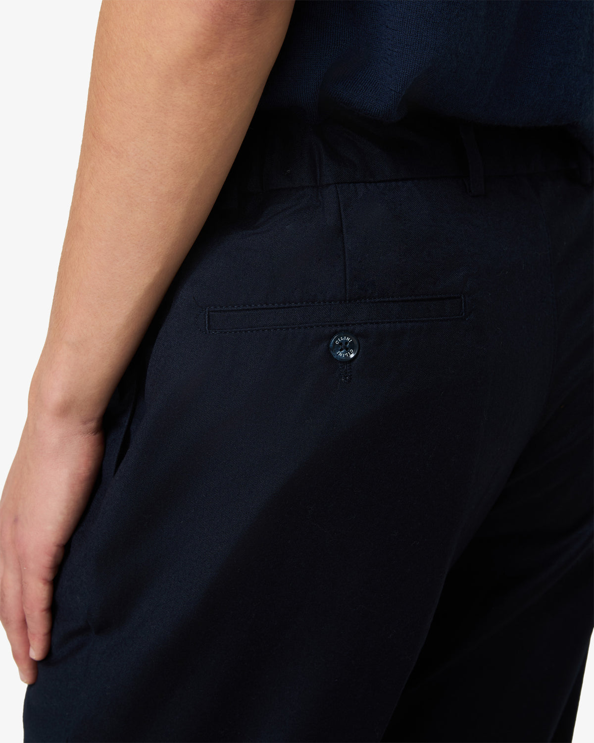 Flannel Wool Pantalon - Navy